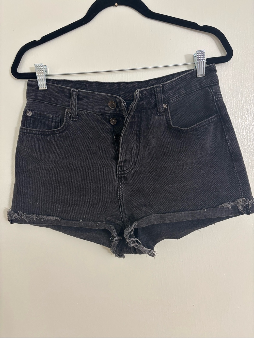 LIU JO High-Waist Black Denim Cutoff Shorts